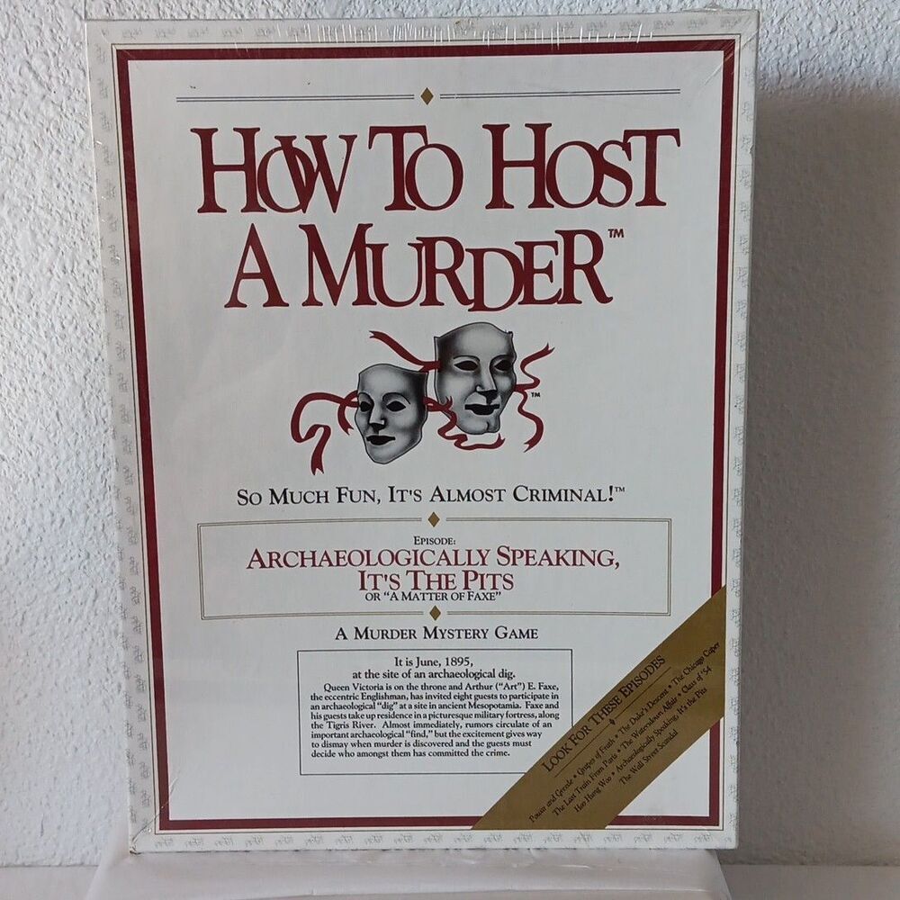 How To Host A Murder-Archaeologically Speaking It's The Pits Party Game Family